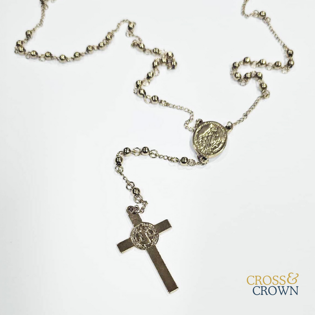 Our Mother of Perpetual Help Stainless Steel Charm Bracelet